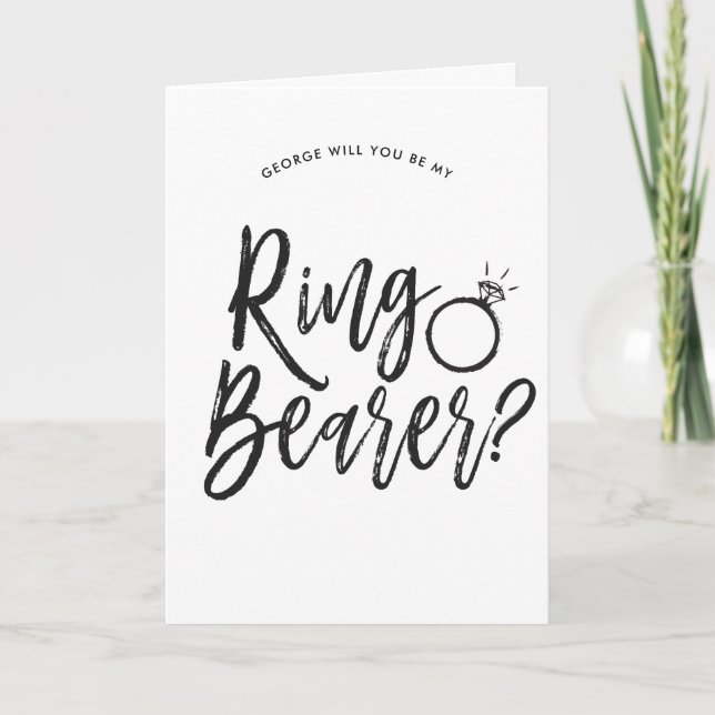 Carte Porte-Alliance | Style de Script Mariage Sur Mesur (Devant)