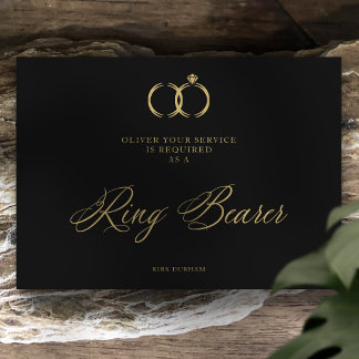 Carte Porte-anneaux minimaliste Mariage
