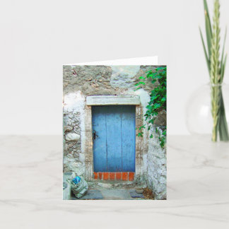 Carte Porte bleue du village grec