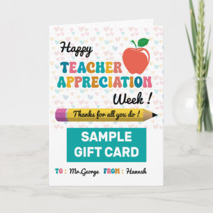 Carte Porte-carte-cadeau pour la Semaine d'appréciation 