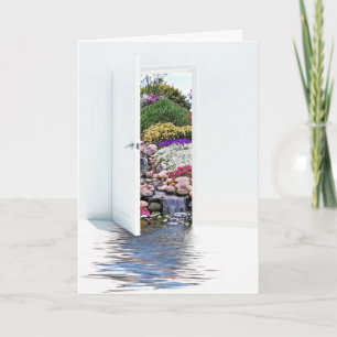 Carte porte ouverte avec cascades qui vous évoquent