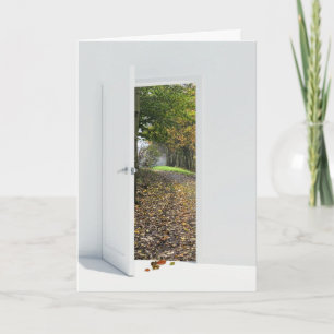 Carte Porte Ouverte Avec Scène Automne
