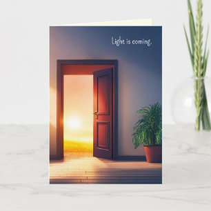 Carte Porte Pensée pour Vous avec Soleil