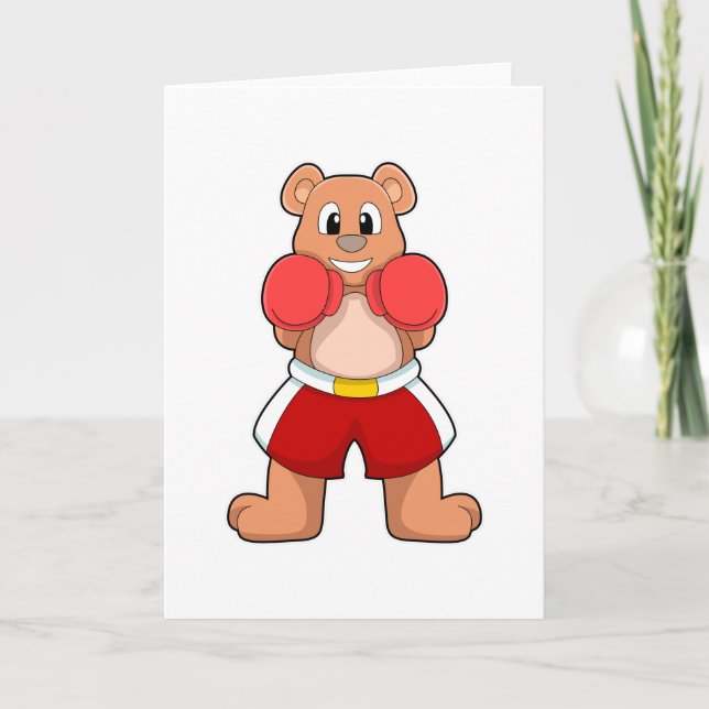 Carte Porter comme boîte avec gants de boxe (Devant)