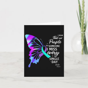 Carte Porter le pourpre Turquoise pour la prévention du 