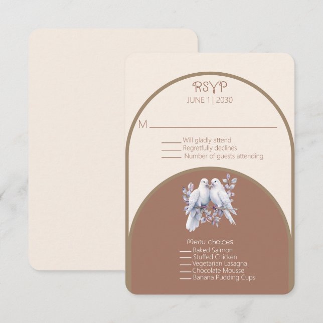 Carte Portes Anneaux Mocha Mousse clair Taupe Beige Arch (Devant / Derrière)