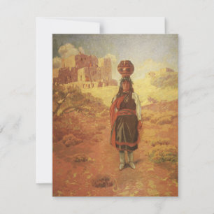 Carte Porteur d'eau indien vintage par EW Rollins