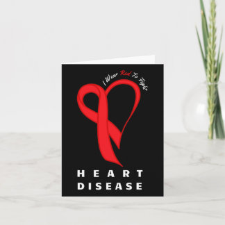 Carte Portez du rouge pour combattre la maladie cardiaqu