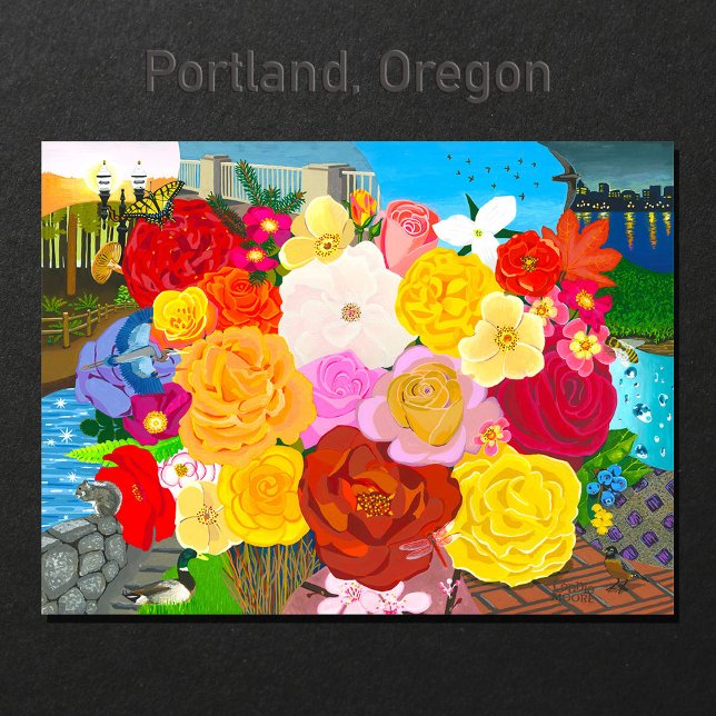 Carte Portland Oregon Blank Toute Occasion (Créateur téléchargé)