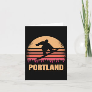 Carte Portland Oregon Snowboard Vintage Ou Rétro 80