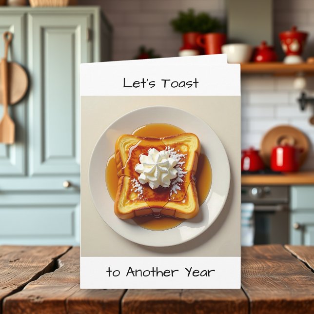 Carte Portons un toast à une autre année | Joyeux annive (Créateur téléchargé)