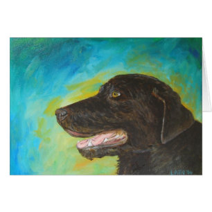 Carte Portrait Black Labrador
