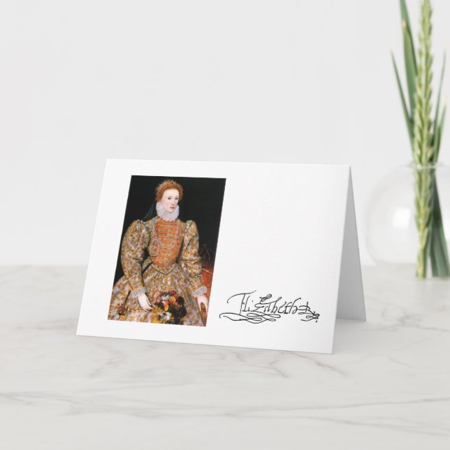 Carte Portrait complet de la reine Elizabeth I d'Anglete (Devant)