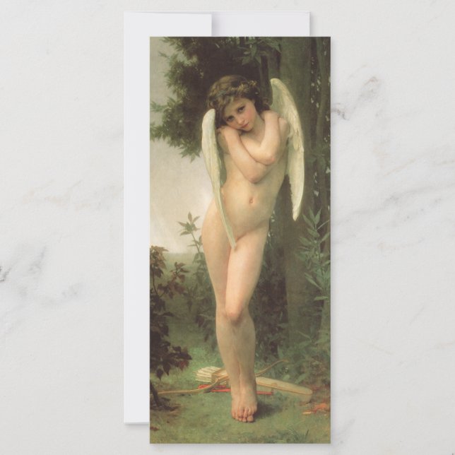 Carte Portrait d'ange de Cupid (Cupidon) par Bouguereau (Devant)