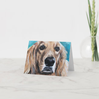 Carte Portrait d'animal familier - golden retriever