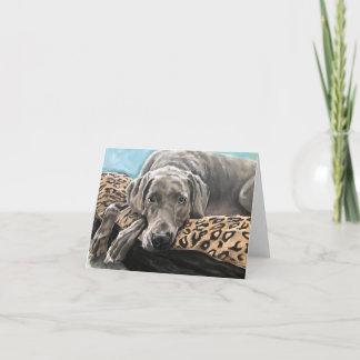 Carte Portrait d'animal familier - Weimaraner