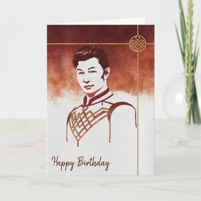 Carte Portrait d'aquarelle Shang-Chi (Devant)
