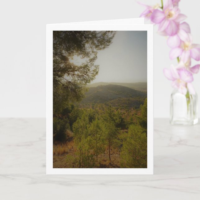 Carte Portrait de campagne espagnole, Valence, Espagne (Orchidée)