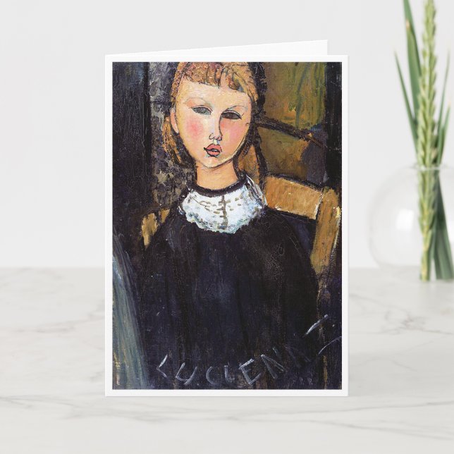 Carte Portrait de Ceroni, Modigliani (Devant)