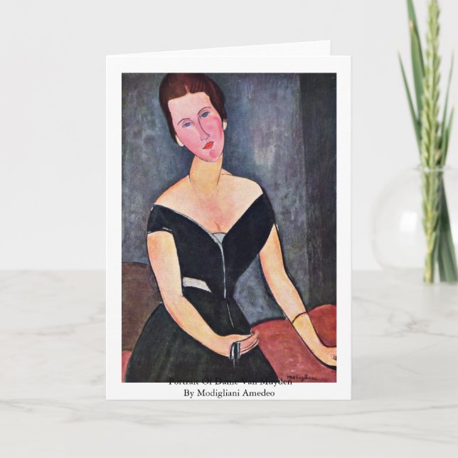 Carte Portrait de Dame Van Muyden By Modigliani Amedeo (Devant)