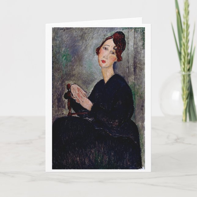Carte Portrait de Dedie, Modigliani (Devant)