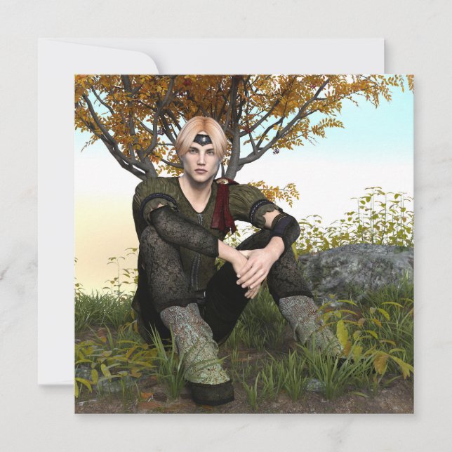 Carte Portrait de fantaisie du prince de la forêt médiév (Devant)