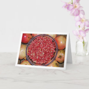 Carte Portrait de fruit de grenade dans un bol