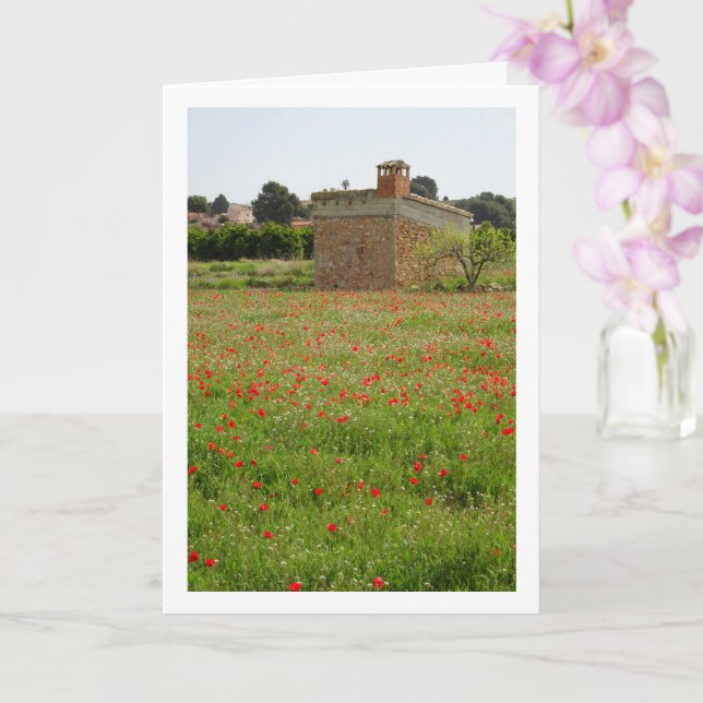 Carte Portrait de la ferme Poppy Field (Orchidée)