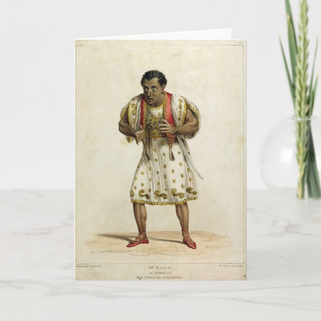 Carte Portrait de M. Edmund Kean comme Othello (Devant)