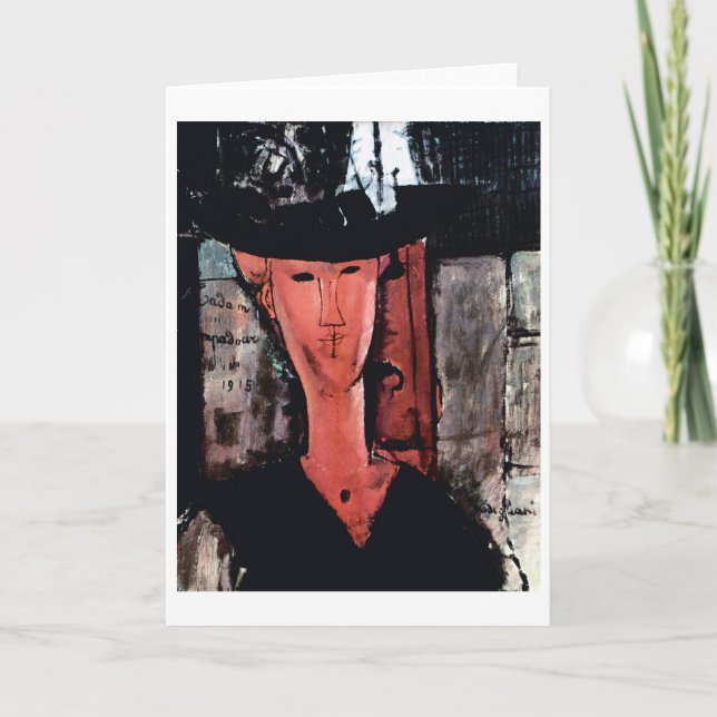 Carte Portrait de Madame Pompadour, Modigliani (Devant)