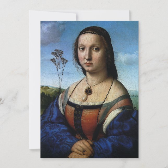 Carte Portrait de Maddalena Doni par Raphael Sanzio (Devant)