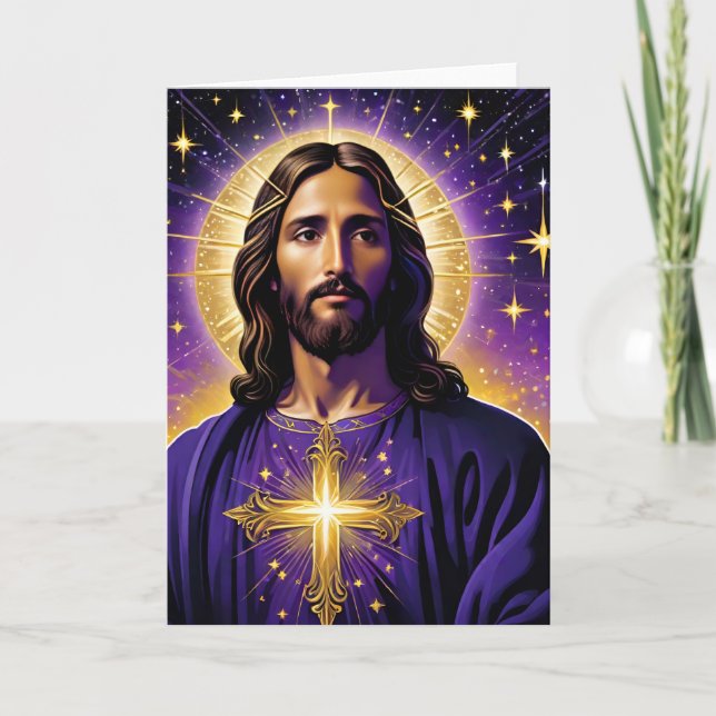 Carte Portrait de Noël de Jésus-Christ (Devant)