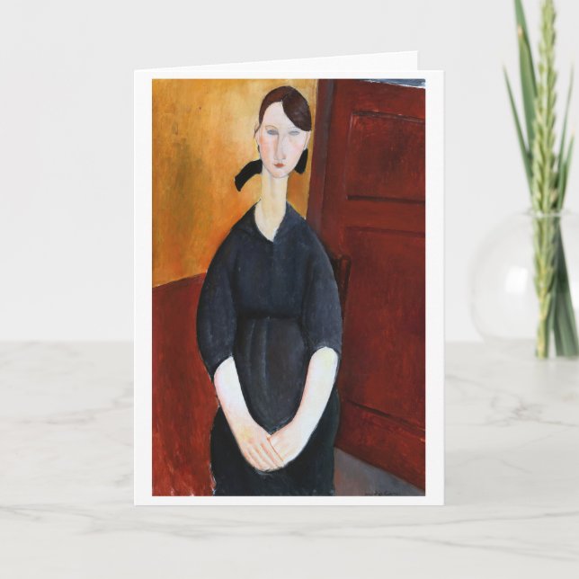 Carte Portrait de Paulette Jourdain, Modigliani (Devant)