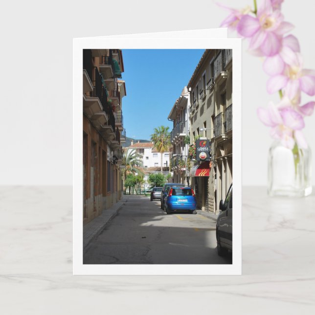 Carte Portrait de rue, Chelva Valence Espagne, Espagnol (Orchidée)