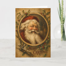 Portrait de Santa Noël vintage joyeux
