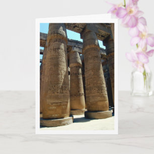 Carte Portrait des colonnes du temple de Karnak, Louxor,