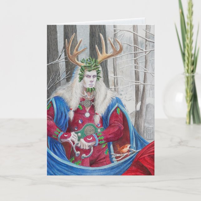 Carte Portrait détaillé du Celtic Holly King (Devant)