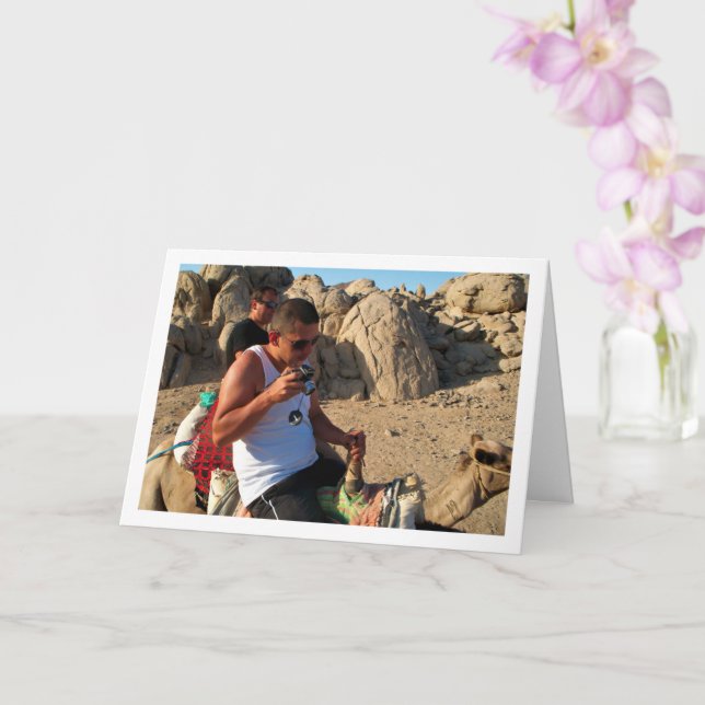 Carte Portrait d'hommes sur des chameaux (Orchidée)