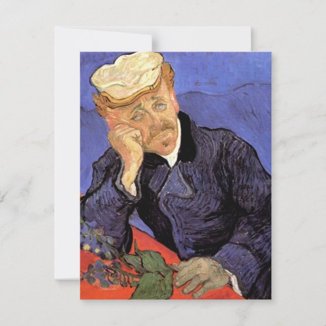 Carte Portrait du Docteur Gachet par Vincent van Gogh (Devant)