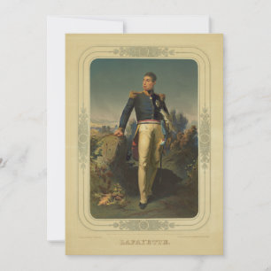 Carte Portrait du Général Marquis de Lafayette
