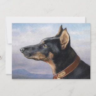 Carte Portrait d'un Doberman   Carl Reichert