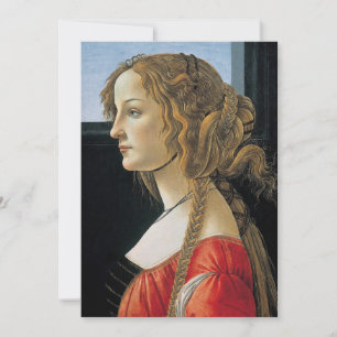 Carte Portrait d'une jeune femme par Botticelli