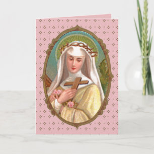 Carte Portrait encadré de Saint Rose de Lima (M 024b)