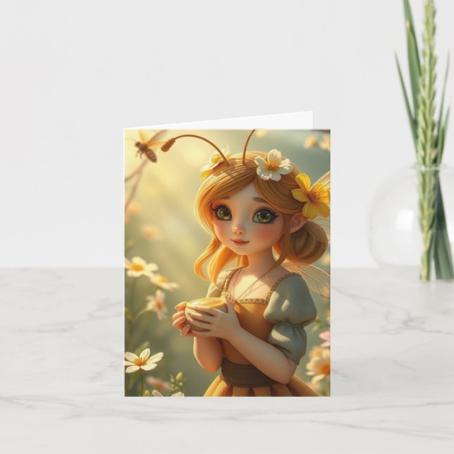 Carte Portrait Fairy Spring (Devant)