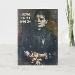 Carte Portrait féminin par Van Gogh pour Humour d'annive
