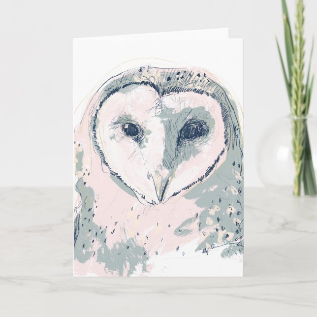 Carte Portrait génial de hibou (Devant)