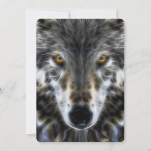 Carte Portrait inspirant du Wolf de Woodland