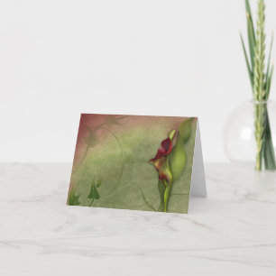 Carte Portrait "rouge " #4 du zantedeschia de