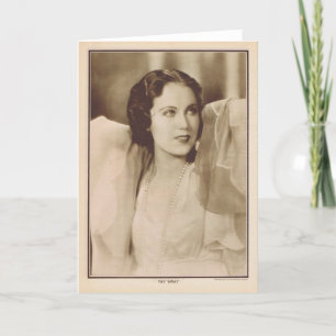 Carte Portrait vintage de Fay Wray 1930