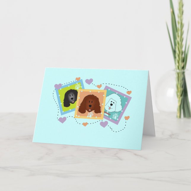 Carte Portraits de chiens T-shirts et cadeaux (Devant)